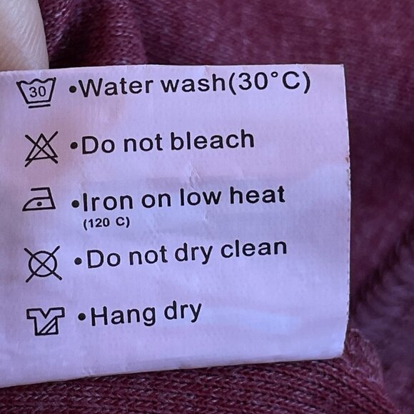 Cyanstyle Shawl Collar Asymmetric Zipper Neckline Raspberry Marled Heather  2XL - Picture 9 of 9